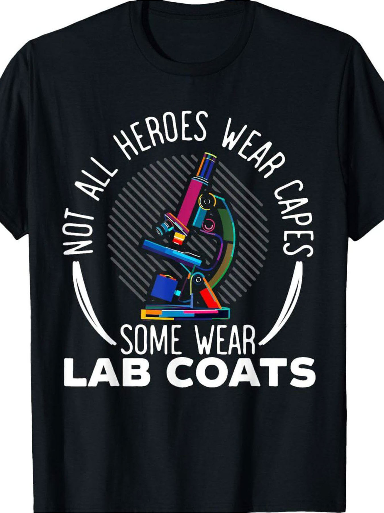 Medical Lab Technician - T-shirt nera da uomo a girocollo
