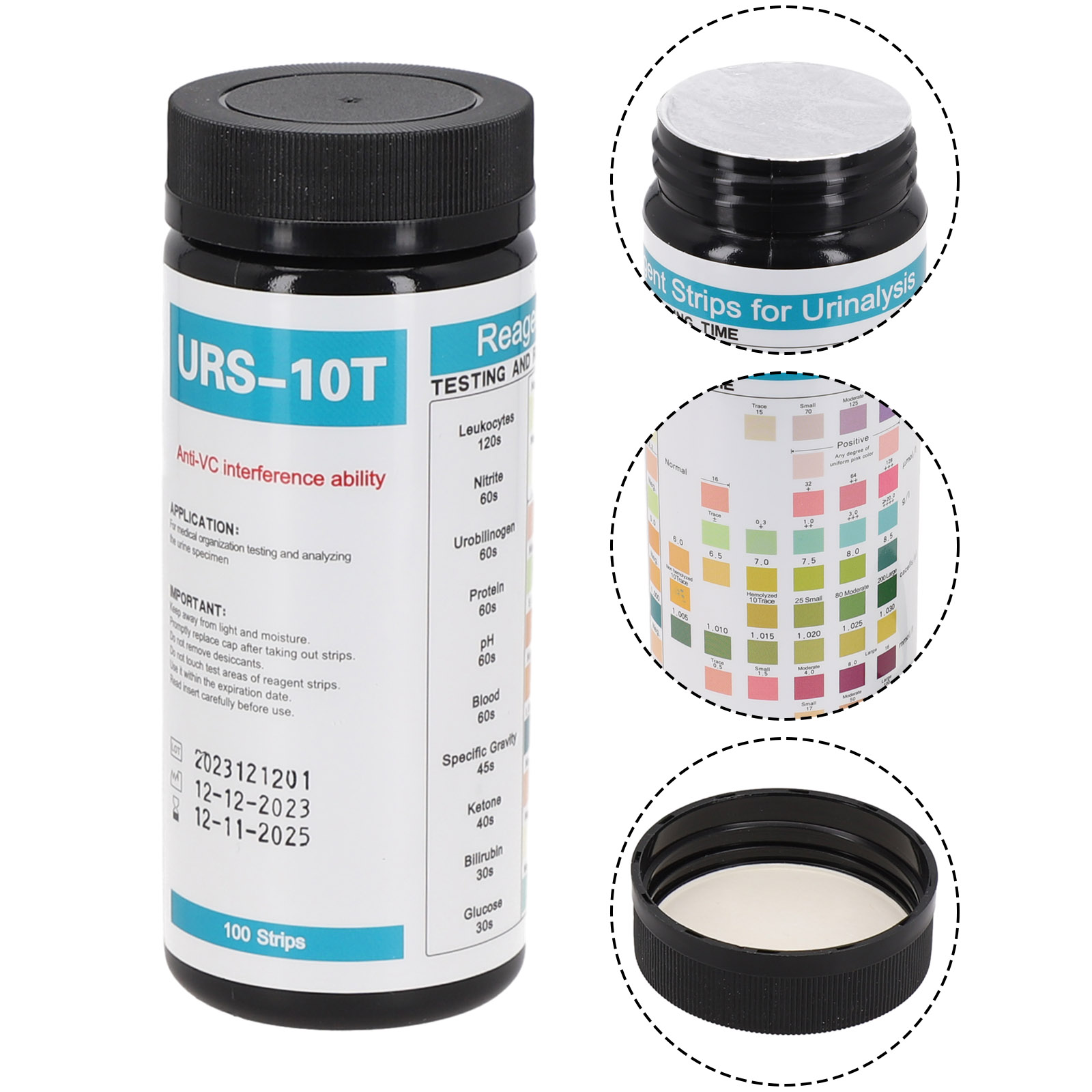 100 strisce URS-10T Strisce pe - Urinalysis Reagent Strip recensione e prezzo